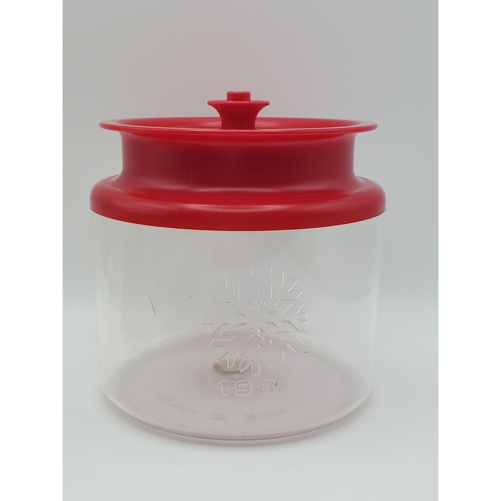 1985 Vintage Tupperware Snowflake Canister